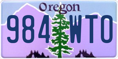 OR license plate 984WTO