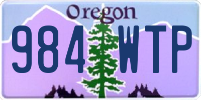 OR license plate 984WTP
