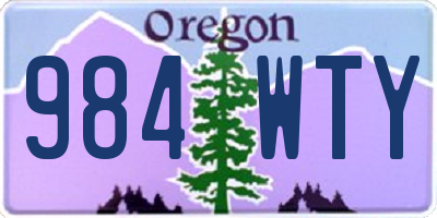 OR license plate 984WTY