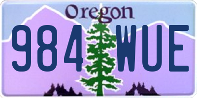OR license plate 984WUE