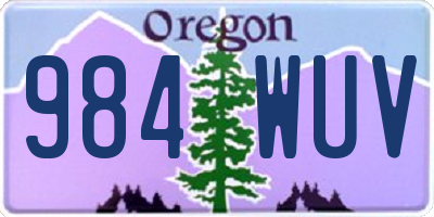 OR license plate 984WUV