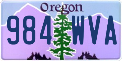 OR license plate 984WVA