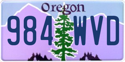 OR license plate 984WVD