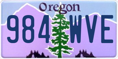 OR license plate 984WVE