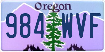 OR license plate 984WVF