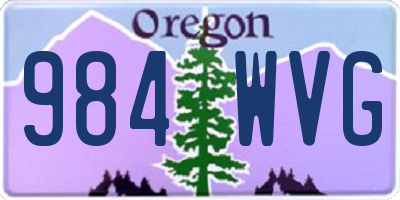OR license plate 984WVG