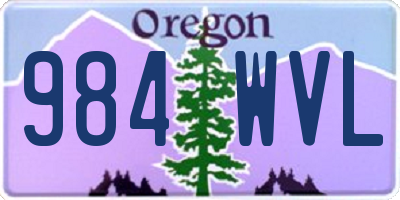 OR license plate 984WVL