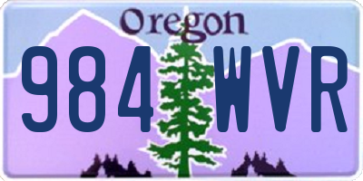 OR license plate 984WVR