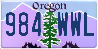 OR license plate 984WWL