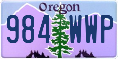 OR license plate 984WWP