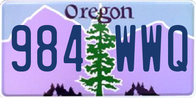 OR license plate 984WWQ
