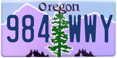 OR license plate 984WWY