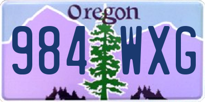 OR license plate 984WXG