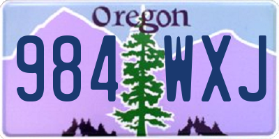 OR license plate 984WXJ