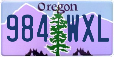 OR license plate 984WXL