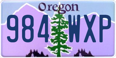OR license plate 984WXP