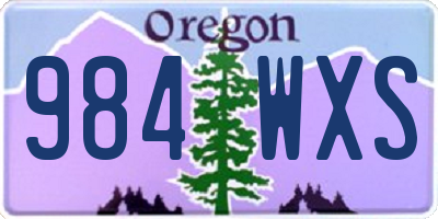 OR license plate 984WXS