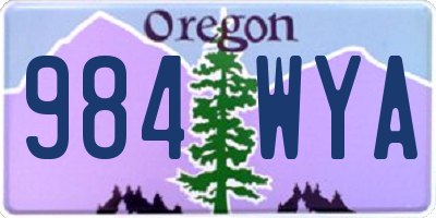 OR license plate 984WYA