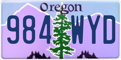 OR license plate 984WYD