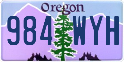 OR license plate 984WYH