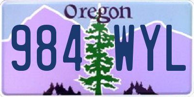 OR license plate 984WYL