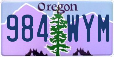 OR license plate 984WYM