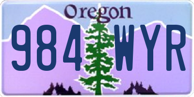 OR license plate 984WYR