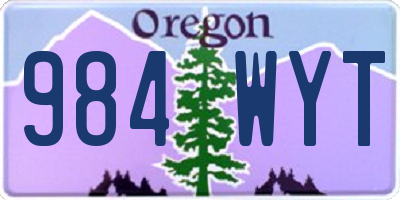 OR license plate 984WYT