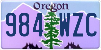 OR license plate 984WZC