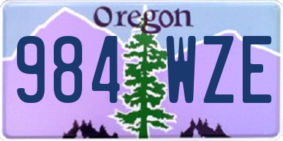 OR license plate 984WZE