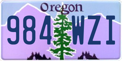 OR license plate 984WZI