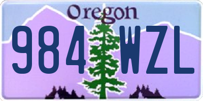OR license plate 984WZL