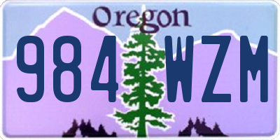 OR license plate 984WZM