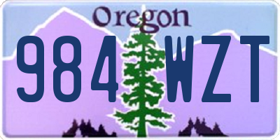 OR license plate 984WZT