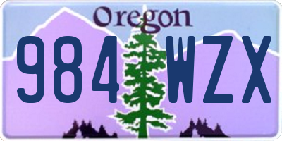 OR license plate 984WZX