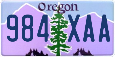OR license plate 984XAA