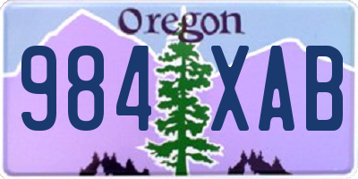 OR license plate 984XAB