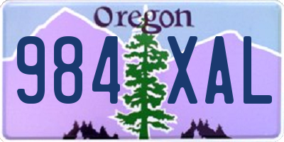 OR license plate 984XAL