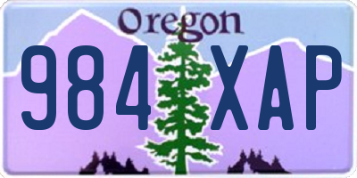 OR license plate 984XAP