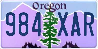 OR license plate 984XAR