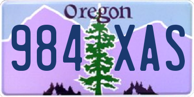 OR license plate 984XAS