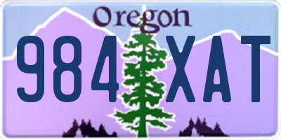 OR license plate 984XAT
