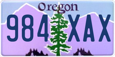 OR license plate 984XAX