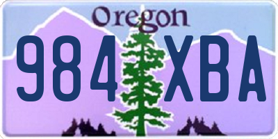 OR license plate 984XBA
