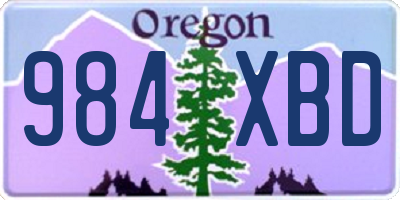 OR license plate 984XBD