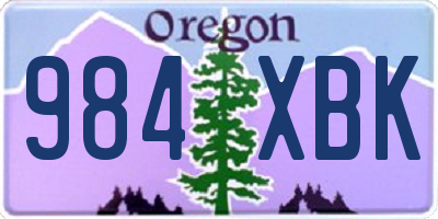 OR license plate 984XBK