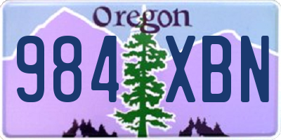 OR license plate 984XBN
