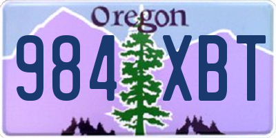 OR license plate 984XBT