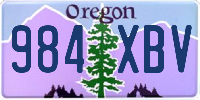 OR license plate 984XBV