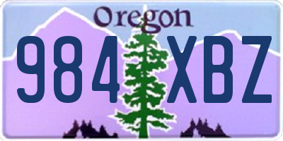 OR license plate 984XBZ